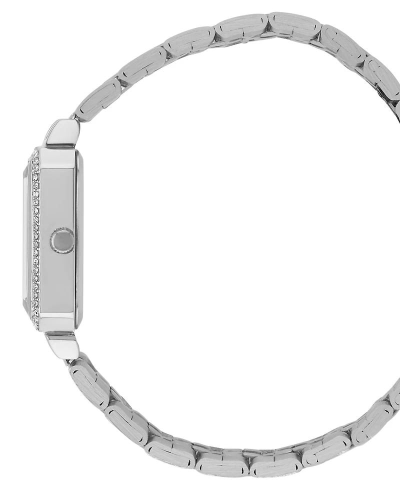 Bcbg Women's Quartz Rectangle Silver Stainless Steel Watch 23mm