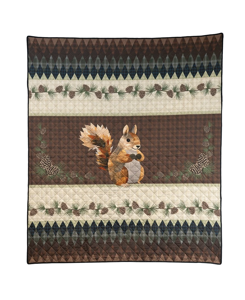 Donna Sharp Pine Circle Reversible Throw, 50" x 60"
