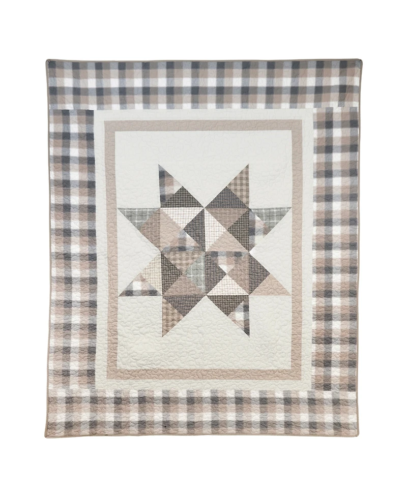 Donna Sharp Smoky Star Cotton Reversible Throw, 50" x 60"