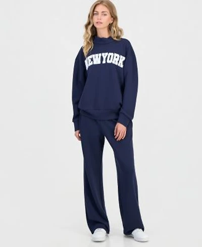 Fvr Drm Juniors Mock Neck Scuba Sweatshirt Sweatpants