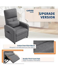 gaomon Ergonomic Electric Power Recliner Sofa with Heat and Massage for Living Room, Linen