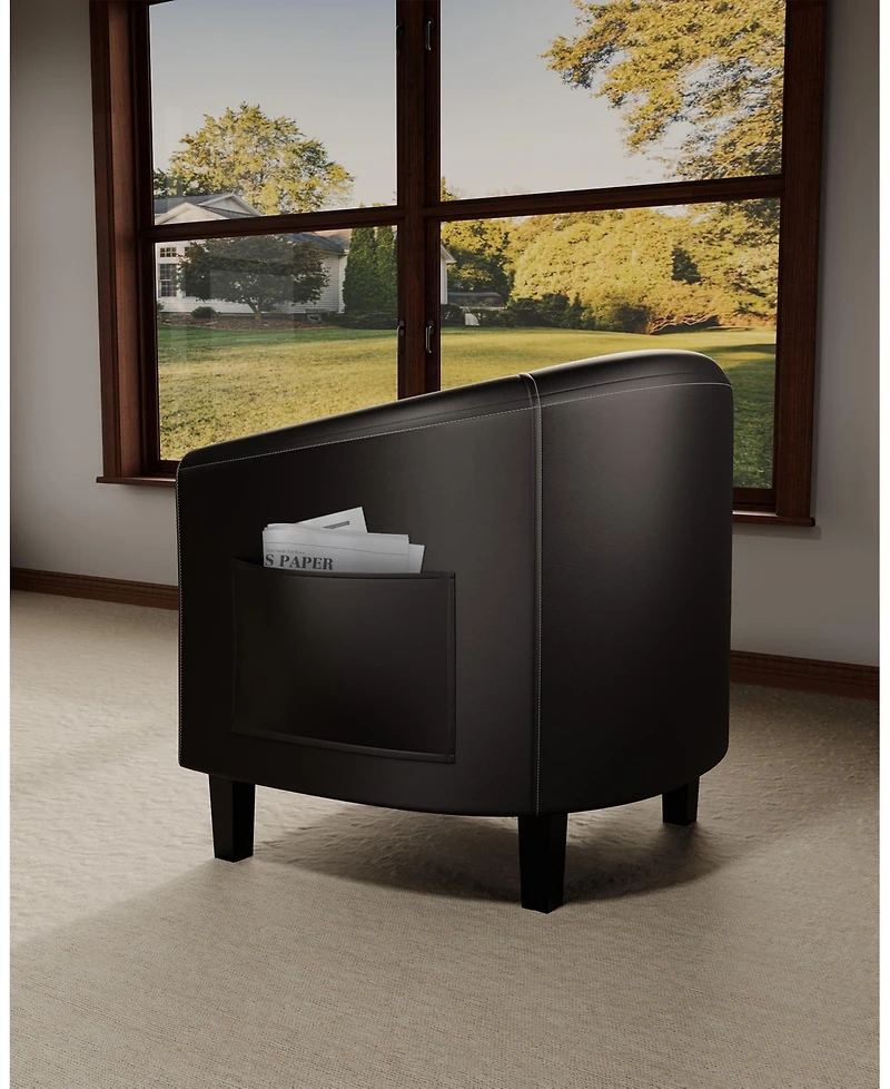 gaomon Upholstered Accent Barrel Sofa Chairs with Soft Padded Seat for Bedroom Reading Waiting Room