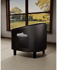 gaomon Upholstered Accent Barrel Sofa Chairs with Soft Padded Seat for Bedroom Reading Waiting Room