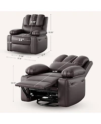 gaomon Massage Recliner Sofa Chair, Lounge Recliner with Heat and Massage for Living Room, Bedroom, and Nursery