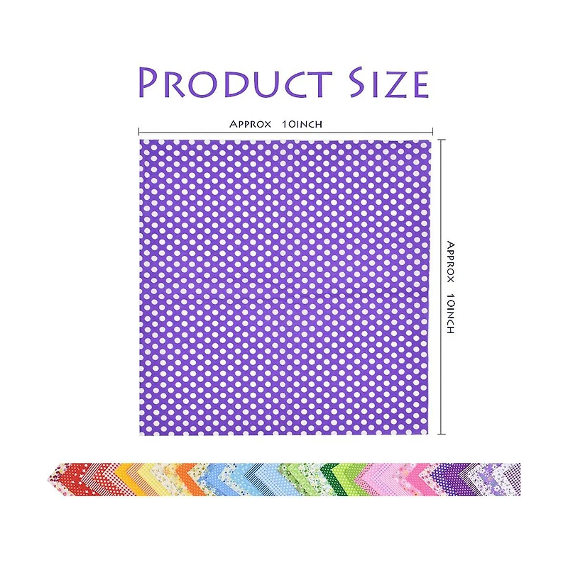 Gnuadz 42piece 10" Floral Cotton Fabric Squares Diy Sewing Patchwork Craft