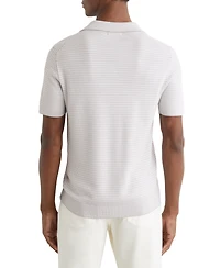 Reiss Men's Reury Open Collar Textured Polo Shirt