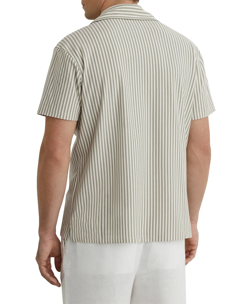 Reiss Men's Aurelia Stripe Cuban Shirt
