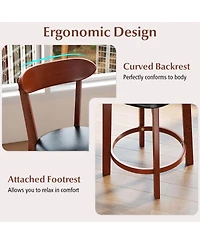 Sugift Set of 2, 24 Inch Modern Armless Upholstered Cushioned Seat Island Dining Chairs for Kitchen