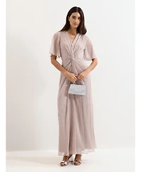 Phase Eight Women's Dorinda Metallic Twist Front Maxi Dress