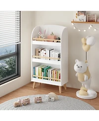 Rainsken 3 Tier Kids Bookshelf, Kids Bookshelf and Toy Storage, Freestanding Shelves and Cube Organizer, for Bedroom Living Room Office School