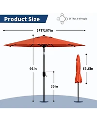 gaomon 9 Ft Outdoor Table Patio Umbrella, Waterproof Uv Protection for Garden, Backyard