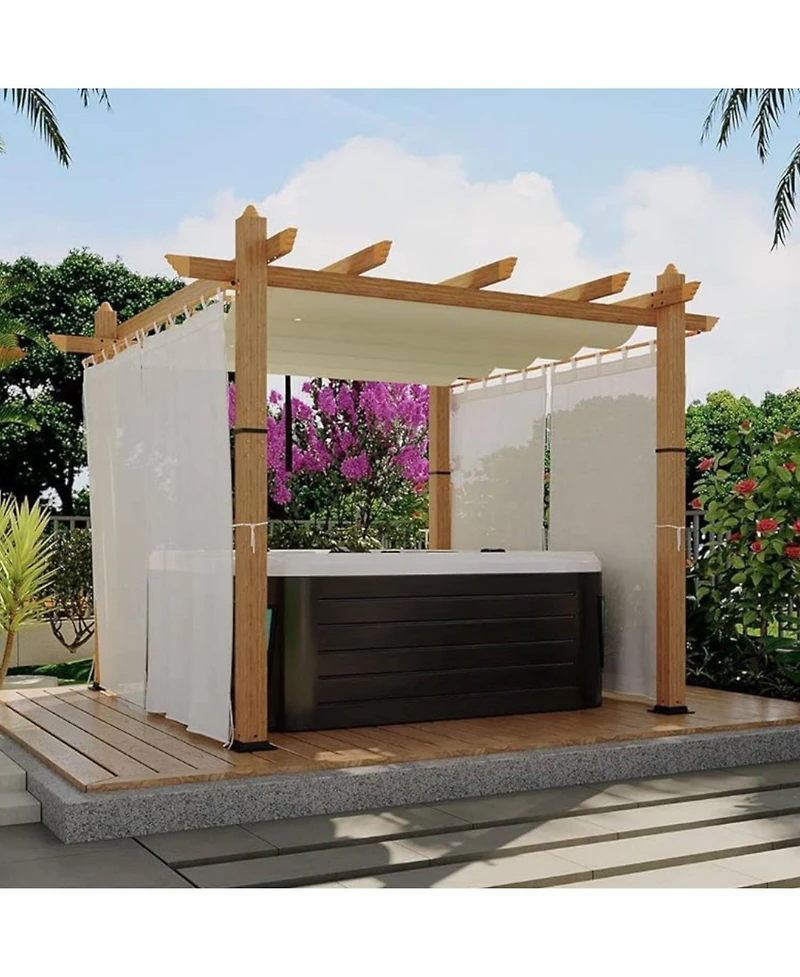 gaomon 10x10Ft Outdoor Uv Protection Aluminum Pergola for Patio, Garden, Backyard