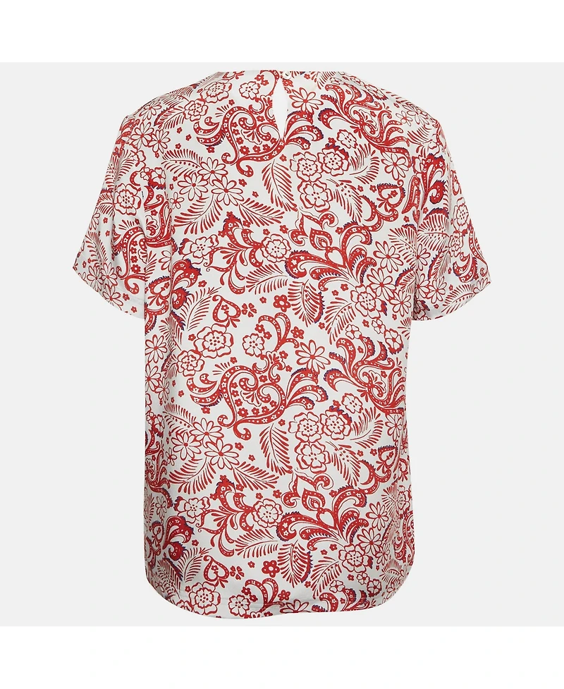 Pre-Owned Balenciaga Women's Floral Print Silk Blouse