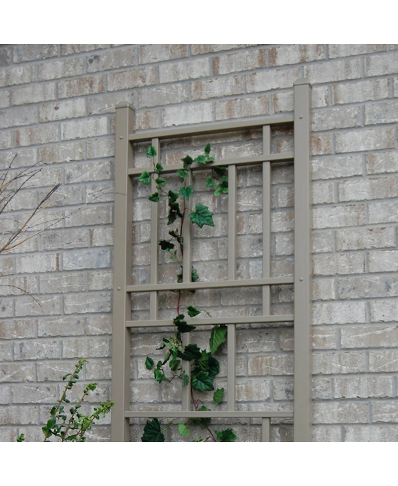 Dura-Trel Wellington 28 x 75 Inch Pvc Vinyl Outdoor Garden Patio Trellis, Mocha
