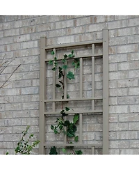 Dura-Trel Wellington 28 x 75 Inch Pvc Vinyl Outdoor Garden Patio Trellis, Mocha