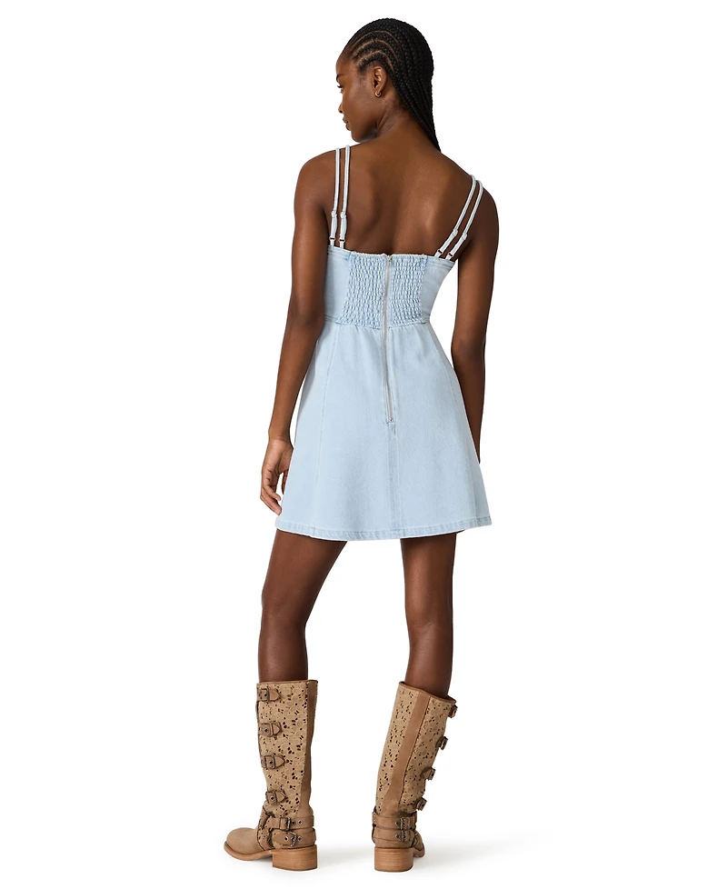 Steve Madden Women's Harley Sweetheart Neck Mini Dress