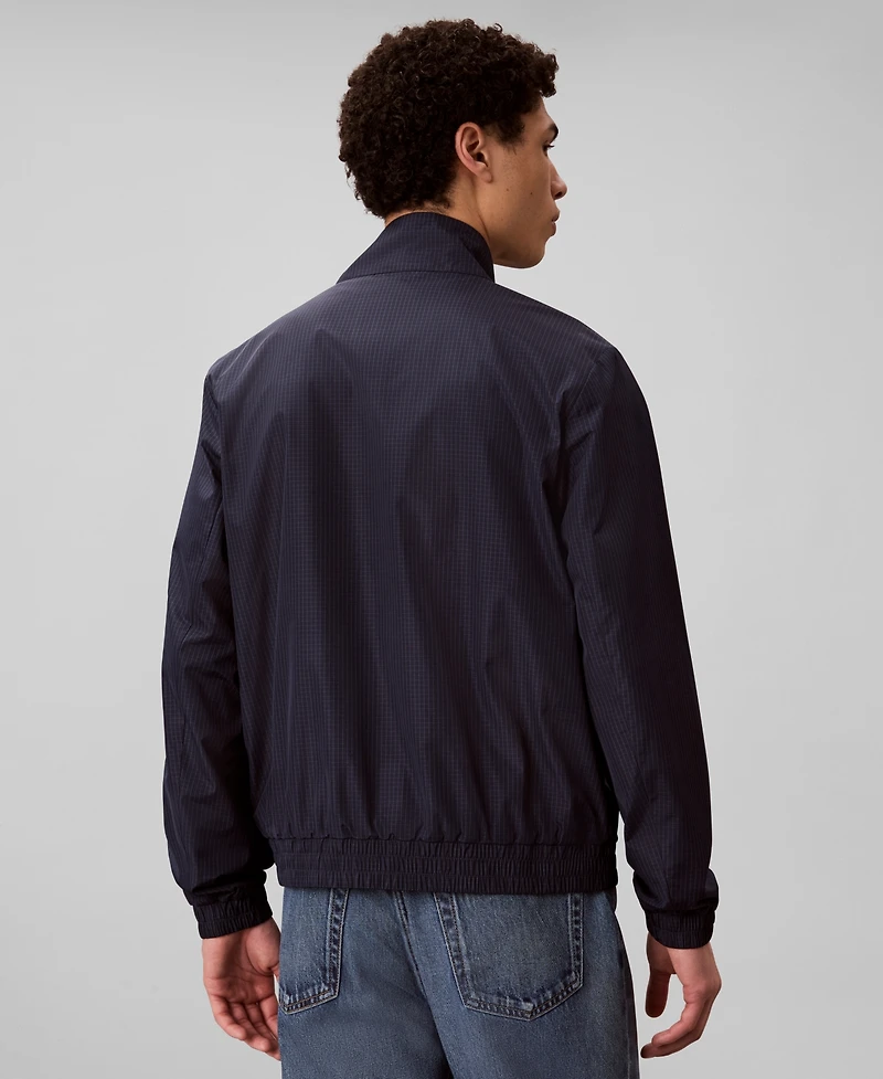Calvin Klein Men's Nylon Grid Bomber Jacket