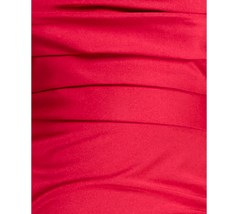 City Studios Juniors' Lace Inset Ruched Gown