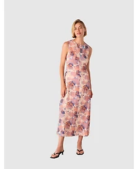 Whistles Women's Sleeveless Floral Textured Midi Dress