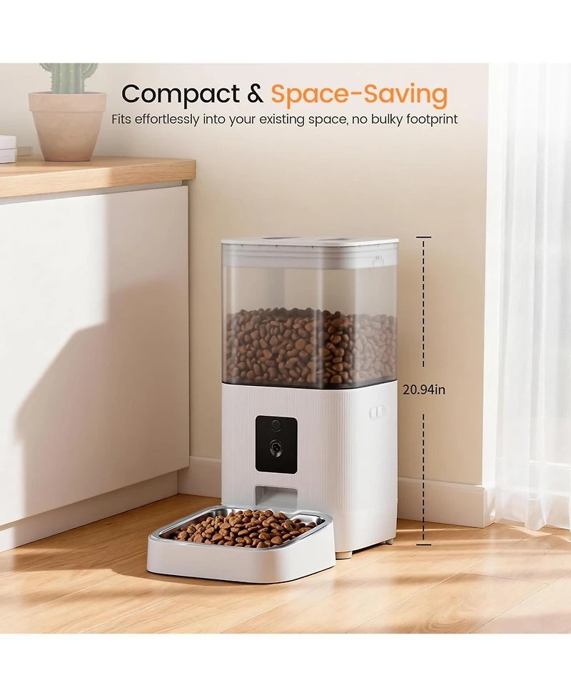 Cowsar Automatic Pet Feeder with Camera, WiFi, for Cats & Dogs