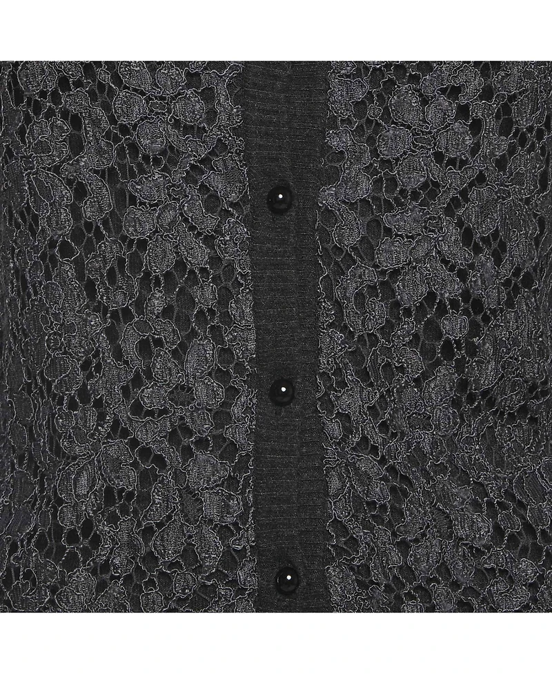 Pre-Owned Dolce & Gabbana Women's Lace And Rib Knit Cardigan