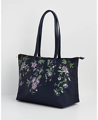 Fable England Women's Passion Flower Printed Grab Tote