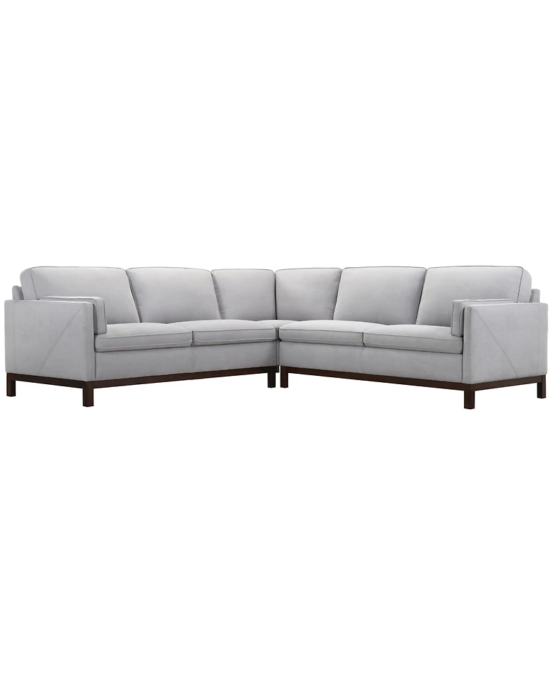 Virton 3-Piece Fabric L-Shape Sectional Sofa
