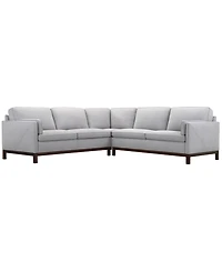 Virton 3-Piece Fabric L-Shape Sectional Sofa