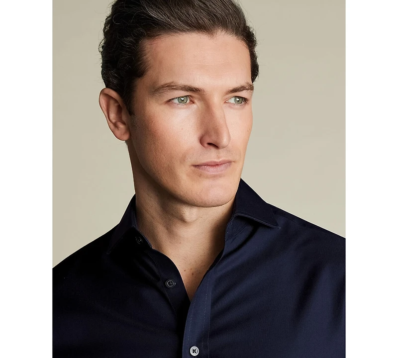 Charles Tyrwhitt Men's Spread Collar Long-Sleeve Dress Shirt