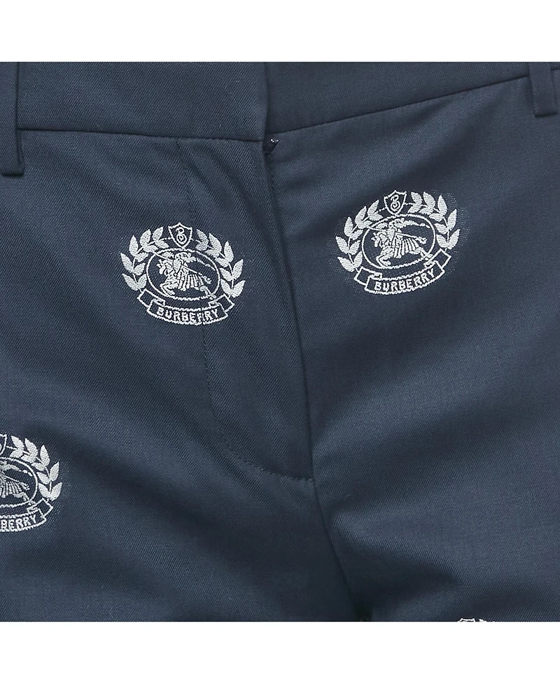 Pre-Owned Burberry Women's Brand Logo Jacquard Trousers
