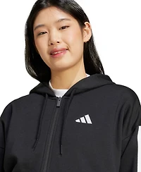 adidas Women's 3-Stripe Fleece Full Zip Hoodie