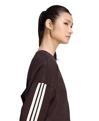 adidas Women's Essentials 3-Stripes Fleece Crew Neck Sweatshirt