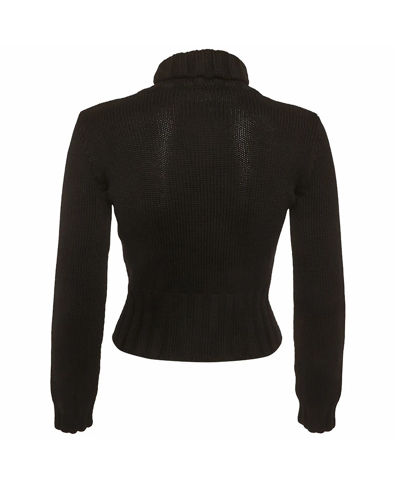 Pre-Owned Dolce & Gabbana Women's Rib Knit Turtle Neck Sweater