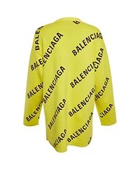 Pre-Owned Balenciaga Women's Logo All Over Knit Cardigan