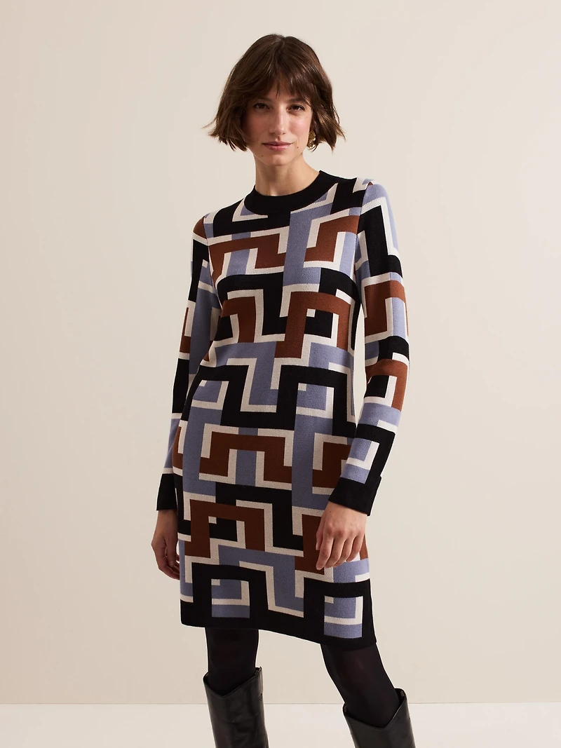 Phase Eight Women's Brianna Crew Neck Knitted Dress