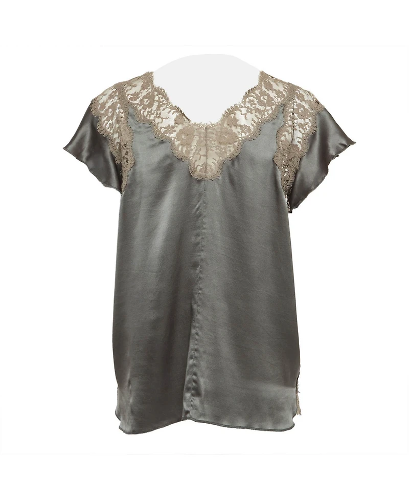 Pre-Owned Dolce & Gabbana Women's Lace Detail Blouse