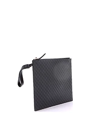 Pre-Owned Gucci Medium Wristlet Pouch Microguccissima Leather