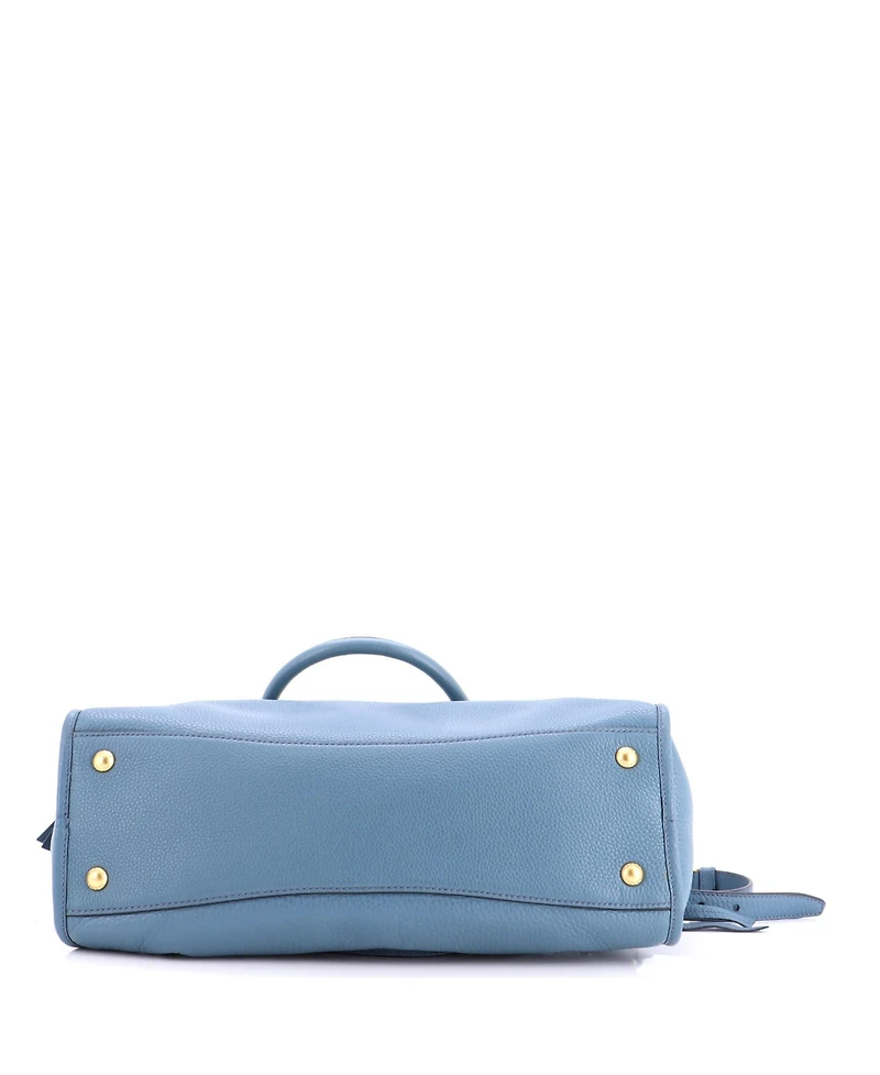 Pre-Owned Prada Medium Front Zip Convertible Satchel Vitello Phenix