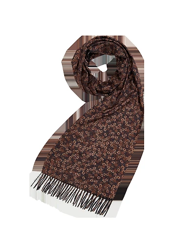 Fable England Women's Deco Blooms Ditsy Tassel Scarf