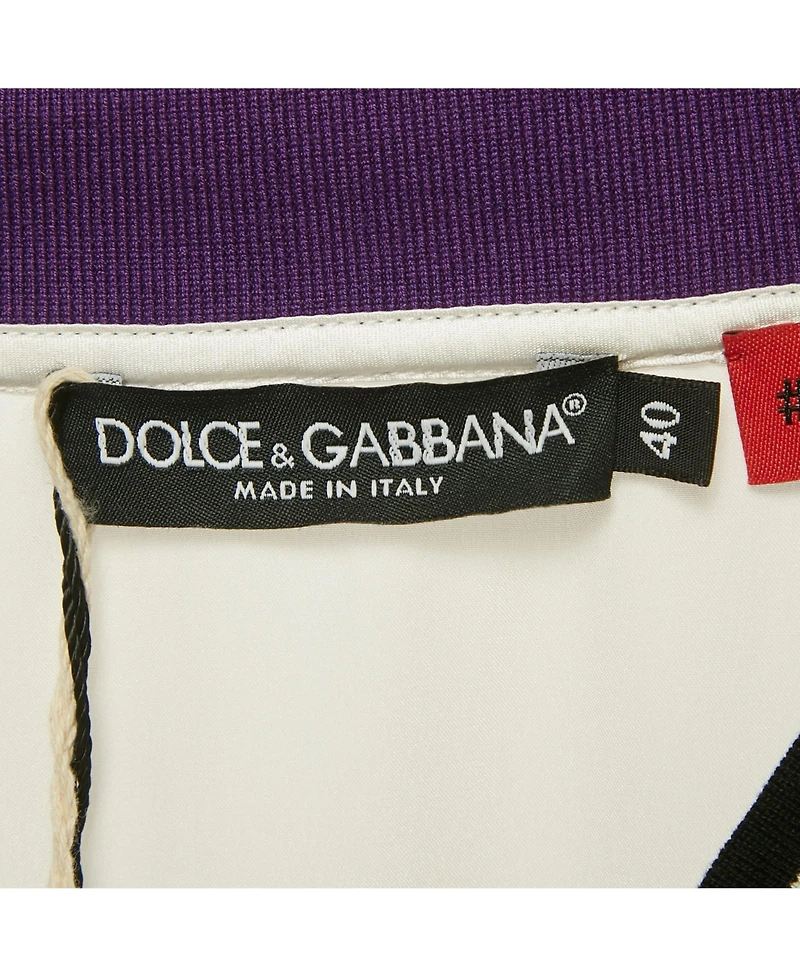 Pre-Owned Dolce & Gabbana Women's Zebra Print Satin Oversized T-Shirt