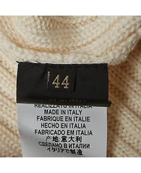 Pre-Owned Versace Women's Cream Rib Knit Turtle Neck Sweater