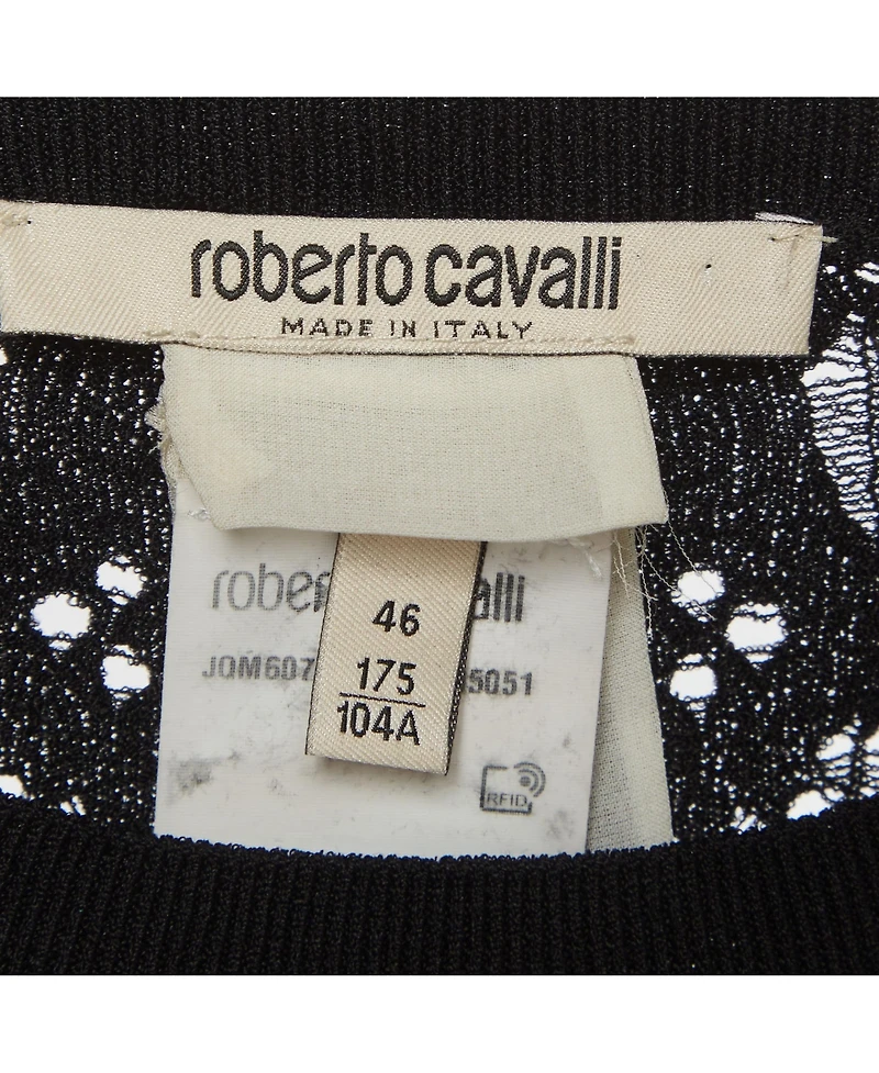 Pre-Owned Roberto Cavalli Women's Patterned Knit Long Sleeve Top