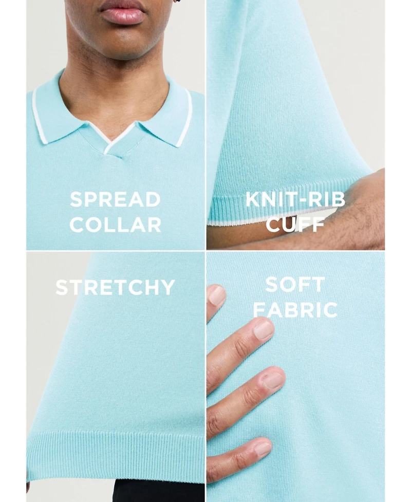 Xray Men's Collar V-Neck Polo Sweater