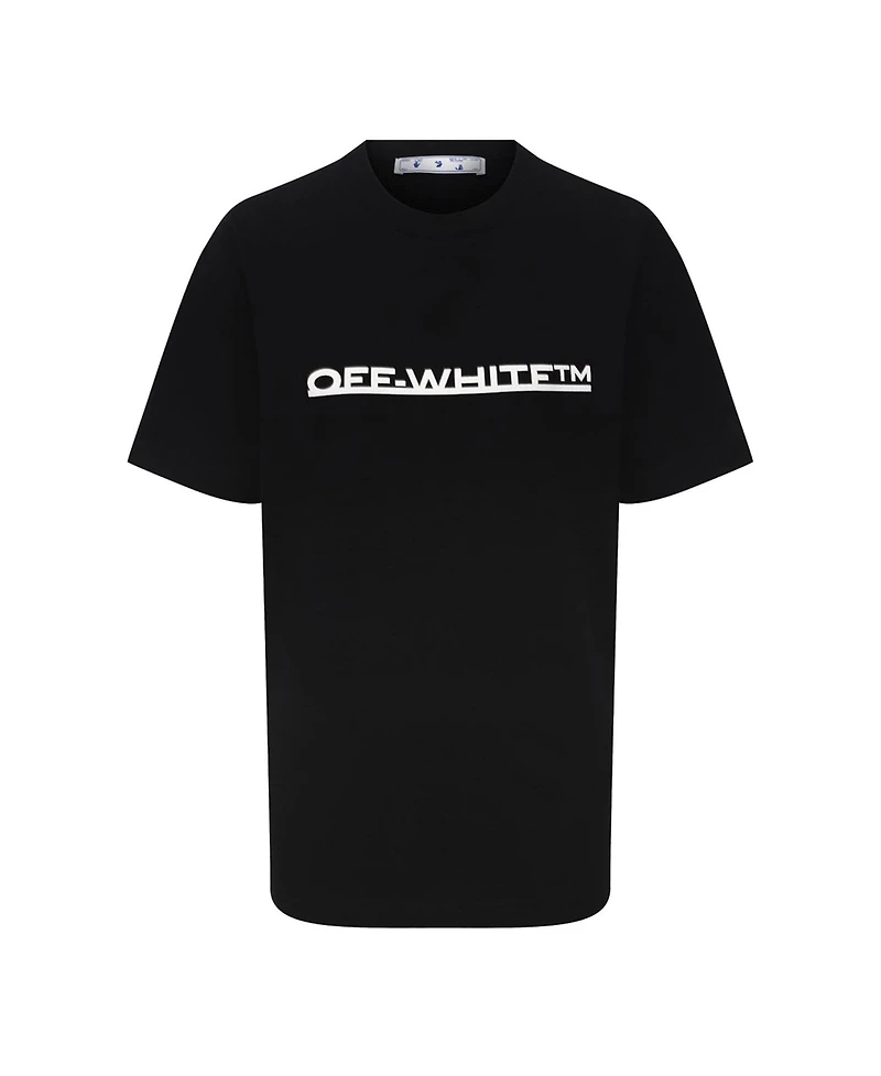 Pre-Owned Off-White Women's Underlined Logo Print Jersey Crew Neck T-Shirt