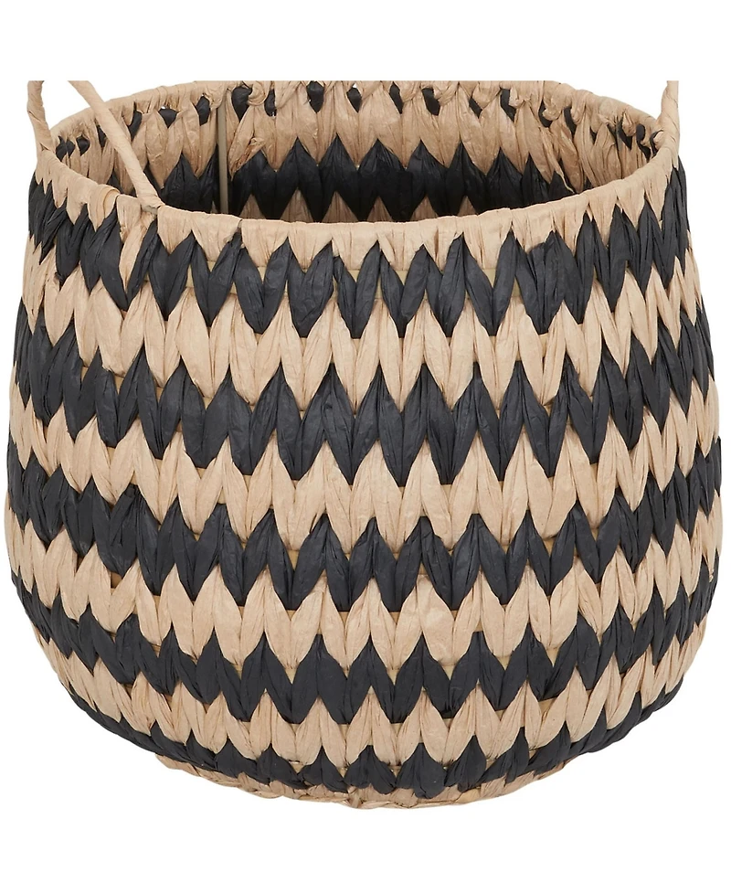 Household Essentials Woven Basket, Set of 2 Decorative Baskets, Large and Small