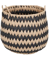 Household Essentials Woven Basket, Set of 2 Decorative Baskets, Large and Small