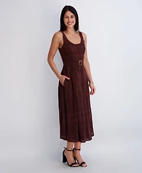 Kensie Women's Crochet Knit Scoop Neck Dress