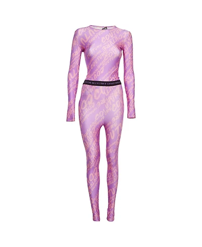 Pre-Owned Versace Women's Jeans Couture Printed Jersey Set