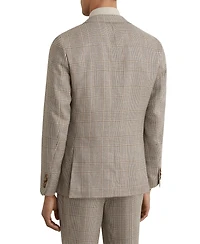 Reiss Men's Epsom Tailored-Fit Linen-Wool Single-Breasted Check Blazer