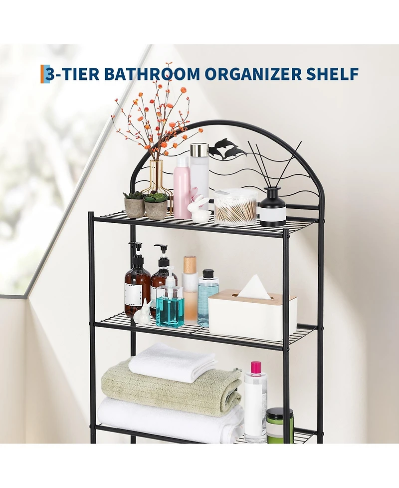 homfan Space-Saving 3-Tier Over Toilet Shelf